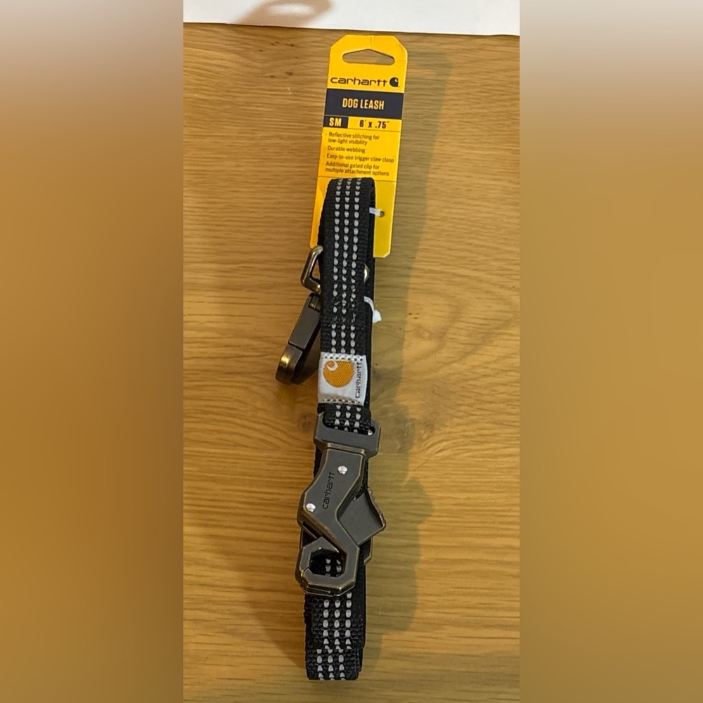 Carhartt Nylon Dog Leash Reflective Small 6” X .75” NEW Black